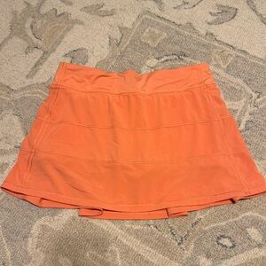 Lululemon Pace Rival Skirt - Orange - Size 8 Long EUC